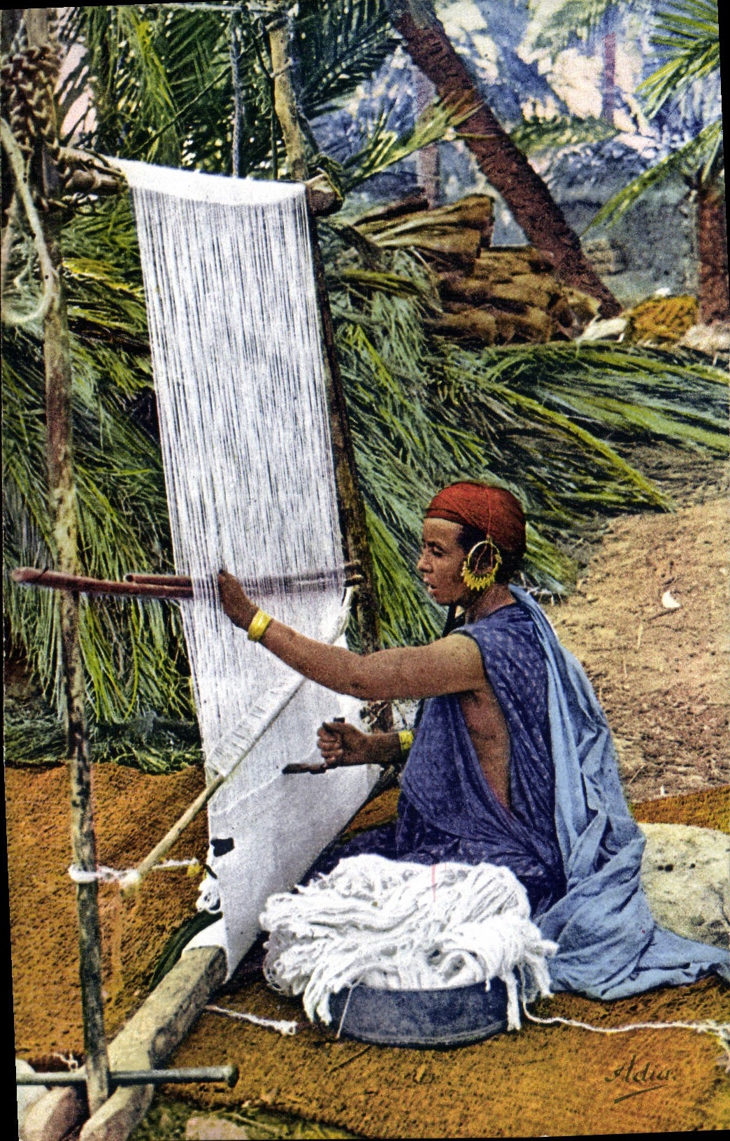 Fábrica de la POSTAL de la VENDIMIA de alfombra