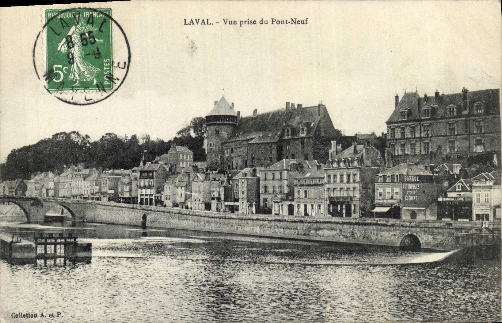 POSTAL Laval de la VENDIMIA vista del nuevo puente