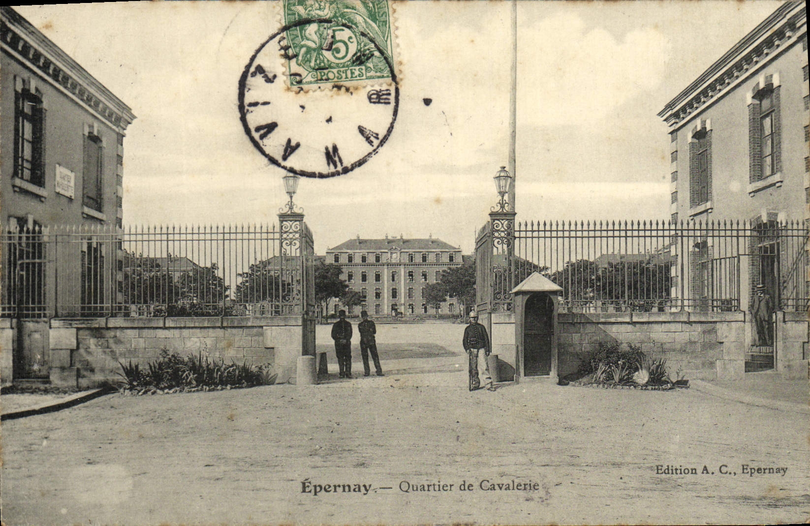 VINTAGE POSTCARD Epernay District Of Militaria Cavalry