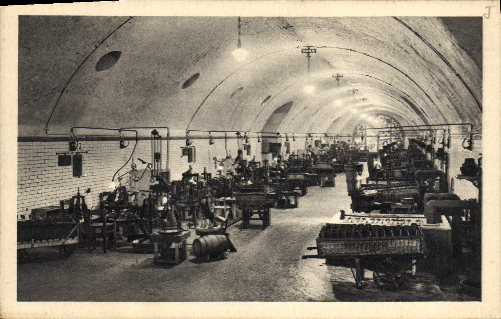 VINTAGE POSTCARD Building sites Of Discharging moet and chandon Champagne