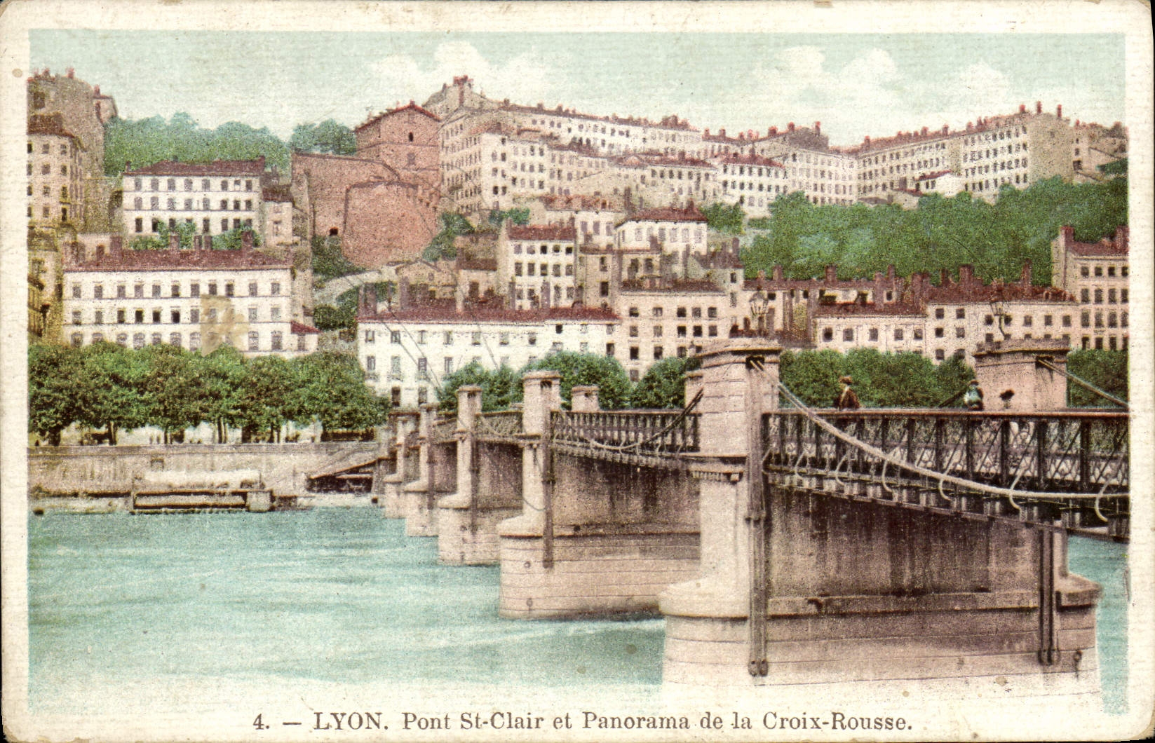 CPA Lyon Pont St Clair Et Panorama De La Croix Rousse