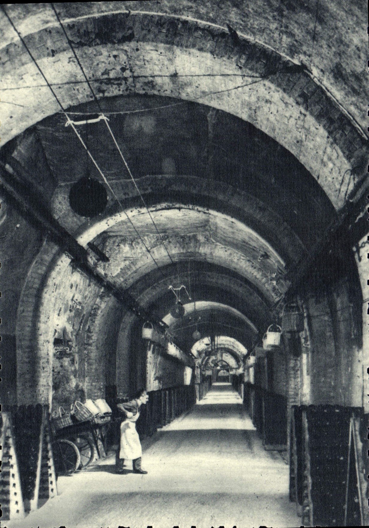 CPA Champagne Pommery Greno Reims Vue d'Une Galerie Vins sur pointe