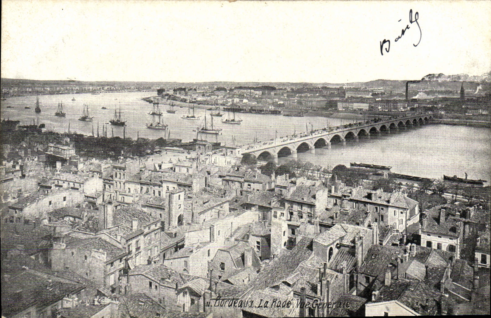 CPA Bordeaux La Rade Vue Generale