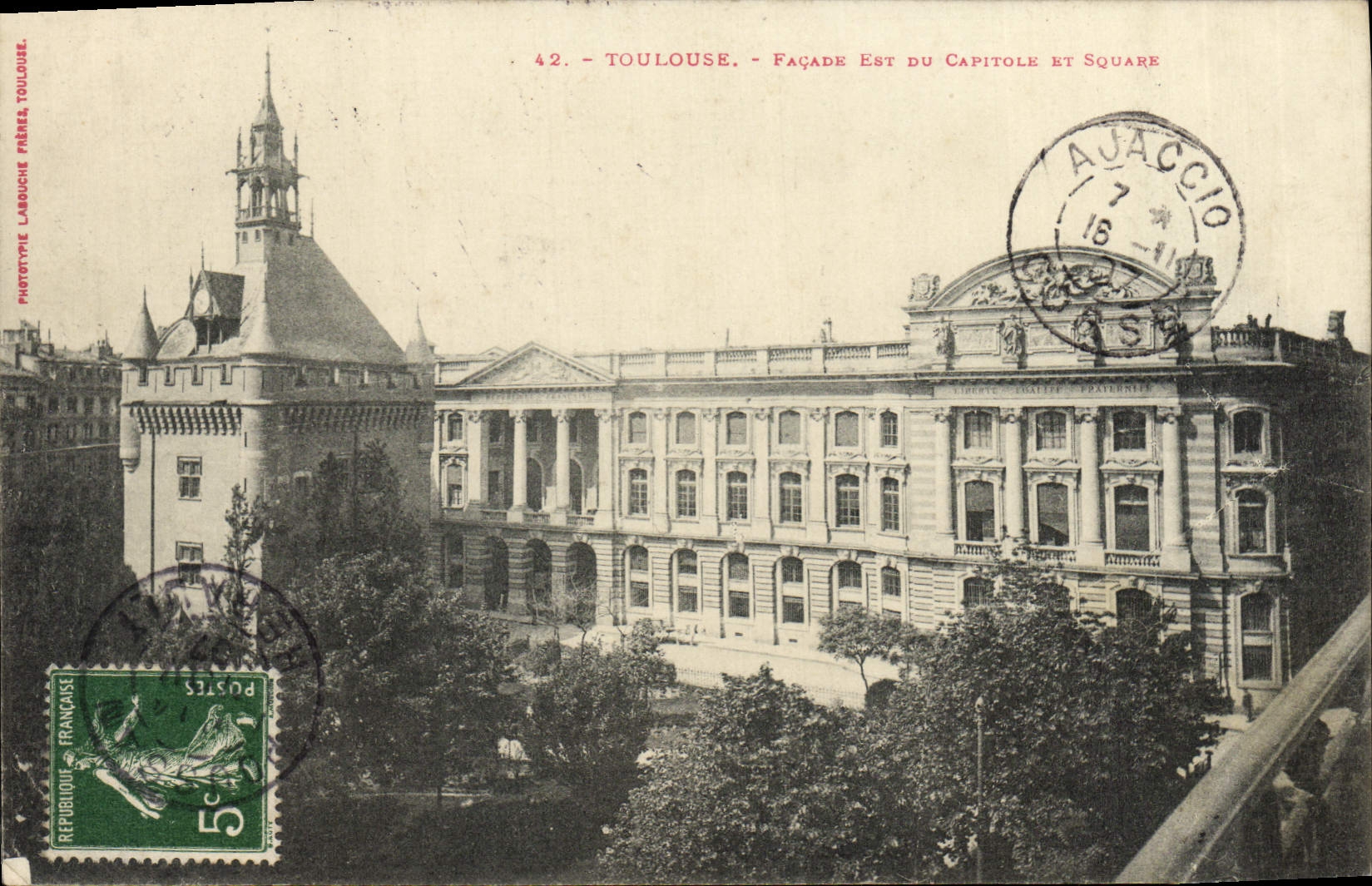 VINTAGE POSTCARD Toulouse Facade Is Of Capitole And Square