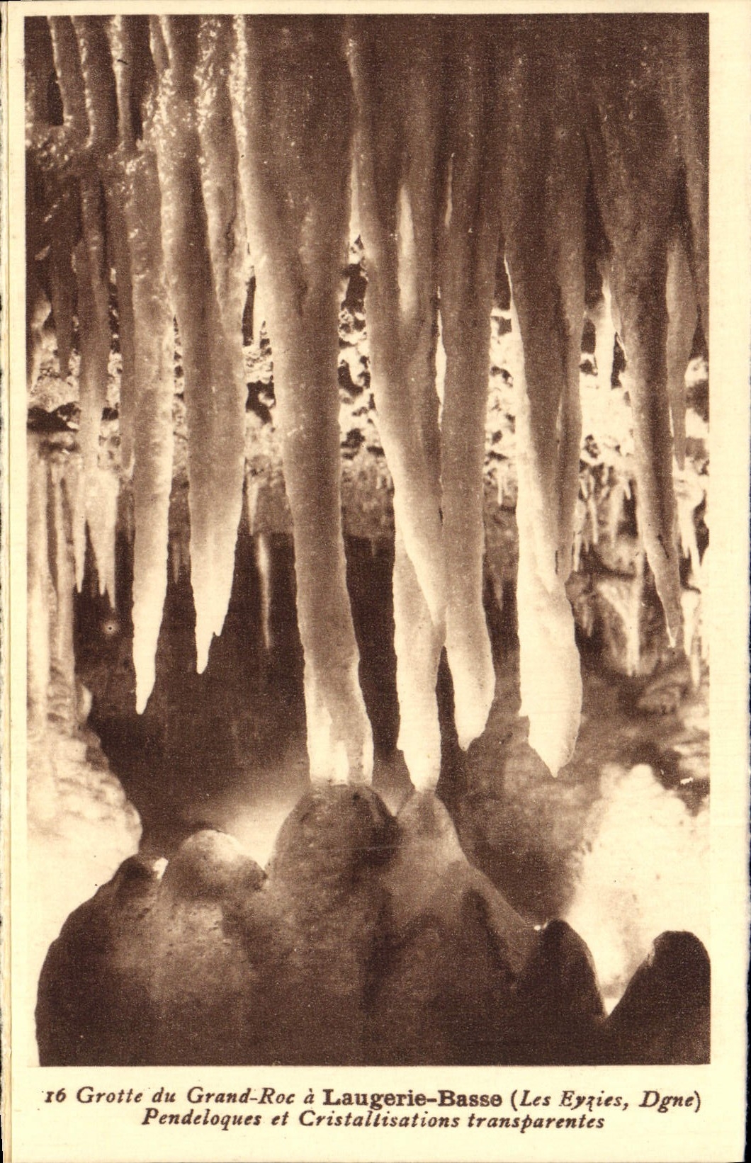 CPA Grotte Du Grand Roc A Laugerie Basse Pendeloques Et Cristallisations Transparentes Les Eyzies
