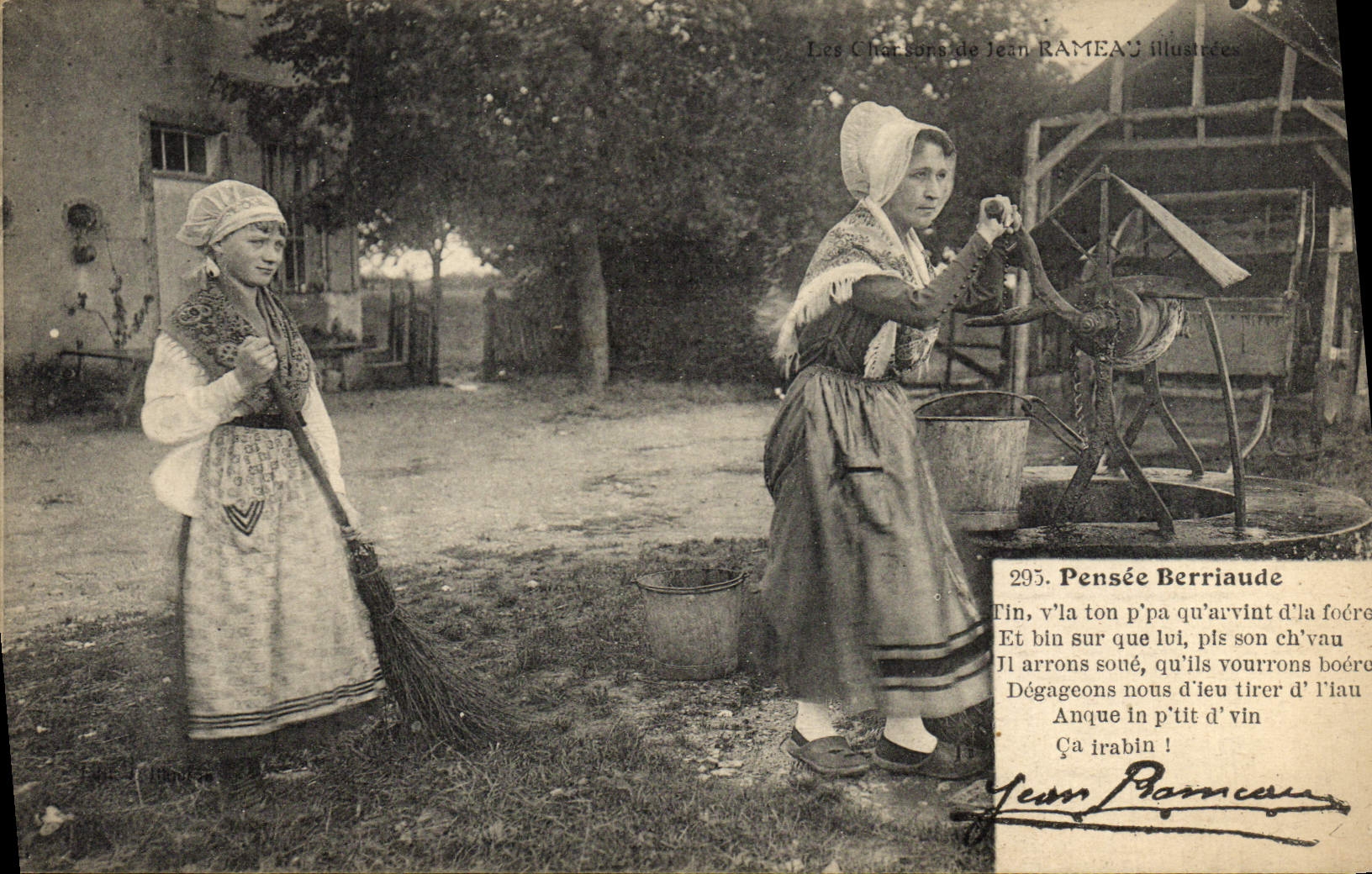 CPA Rameau Pensee Berriaude Chansons de Jean Rameau Folklore 