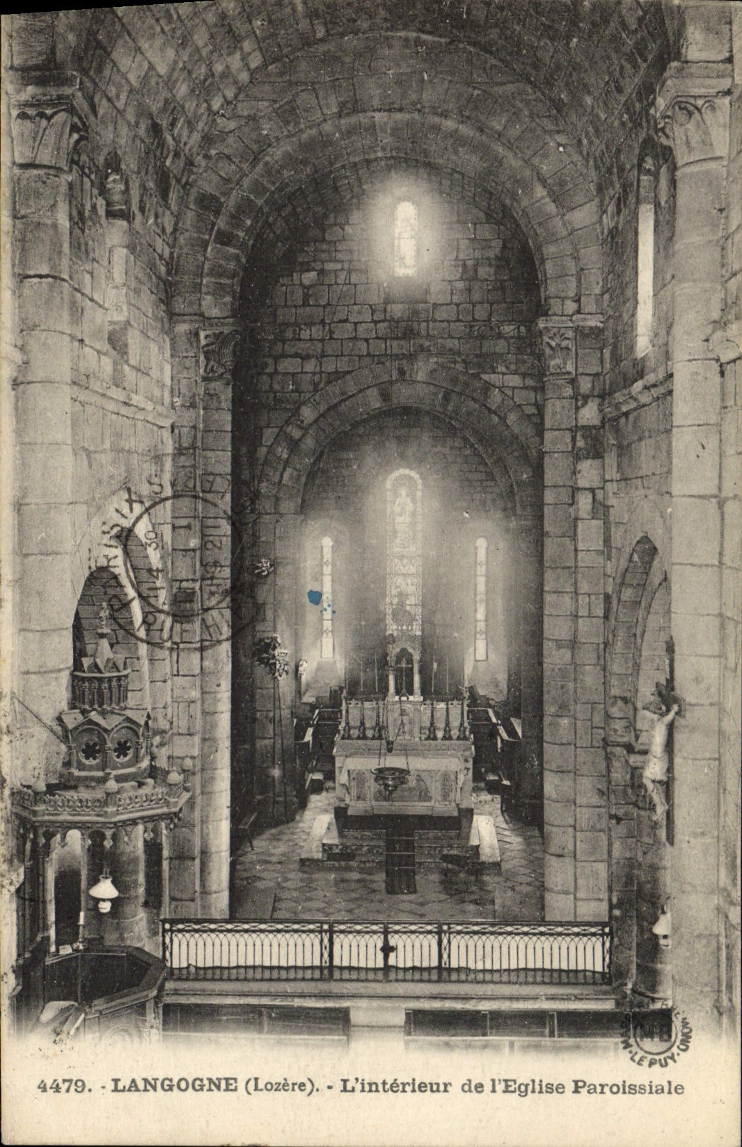 CPA Langogne L'interieur de l'Eglise Paroissiale
