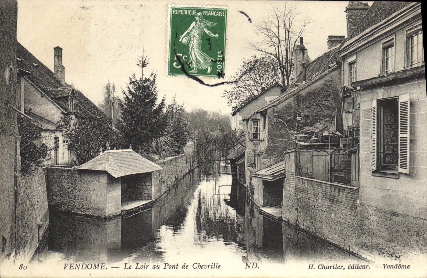 CPA Vendome Le Loir au Pont de Chevrille