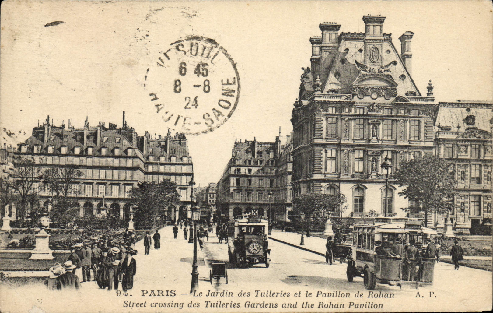 CPA Paris Le Jardin des Tuileries et le Pavillon de Rohan 
