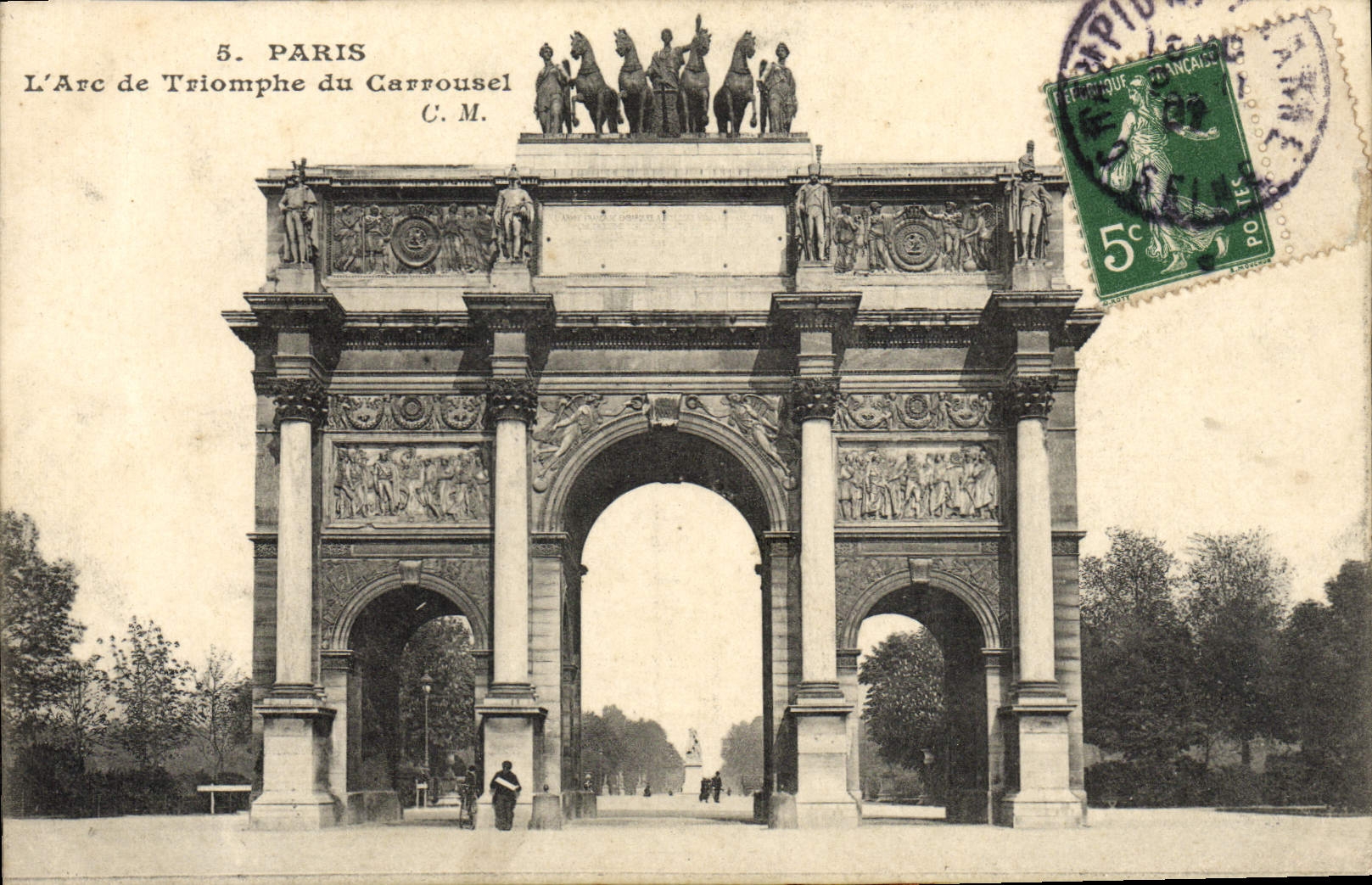 CPA Paris L'Arc de Triomphe du Carrousel