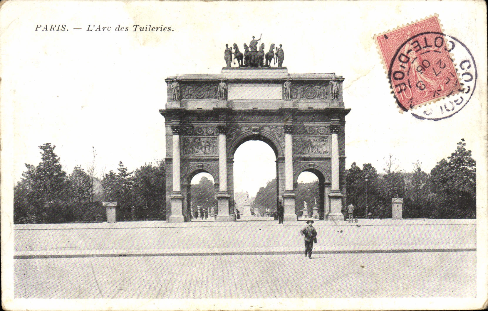 CPA Paris L'Arc des Tuileries