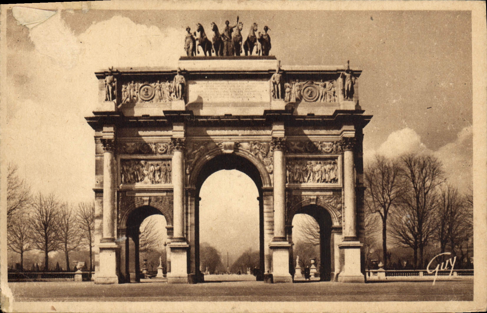 VINTAGE POSTCARD Paris And Its Wonders Arc de Triomphe of the Carousel