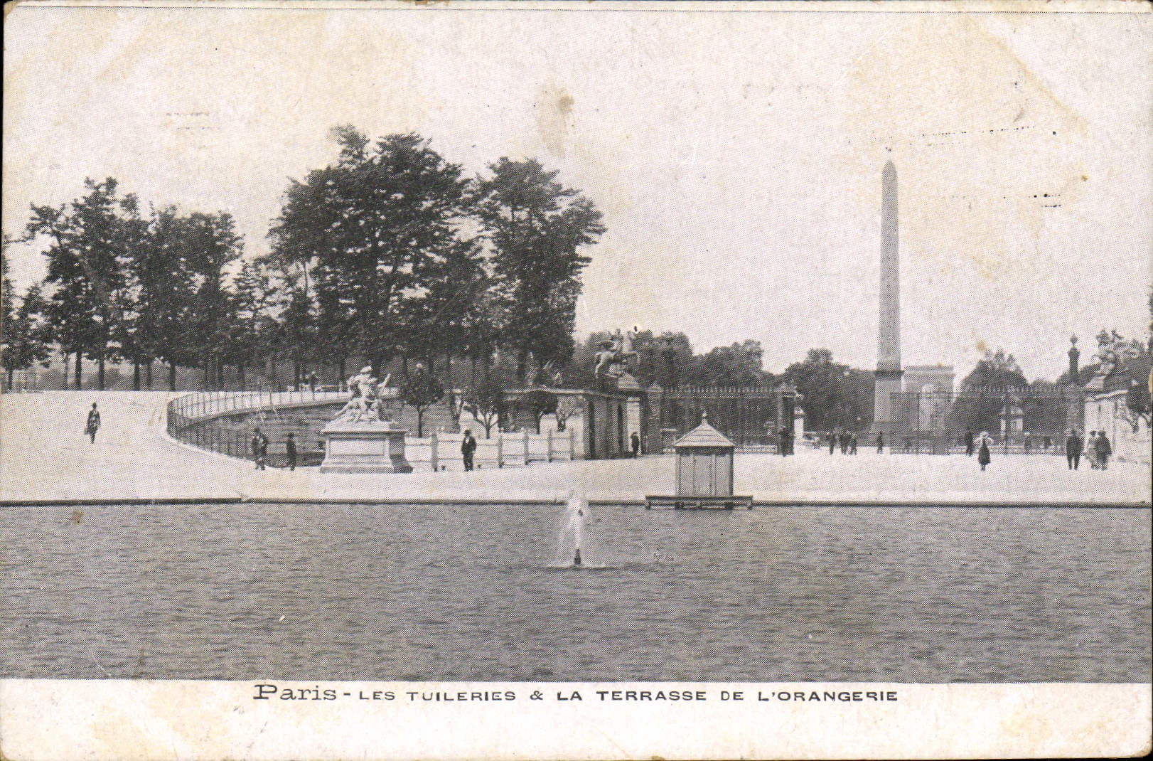 VINTAGE POSTCARD Paris Tileries the Terrace of the Orangery