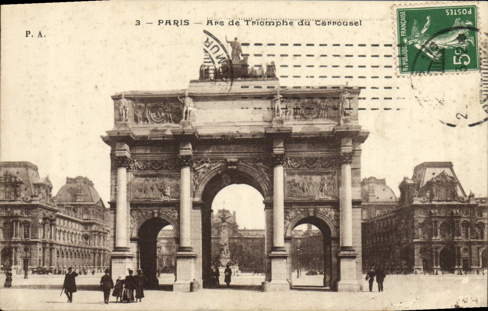 CPA Paris Arc de Triomphe du carrousel
