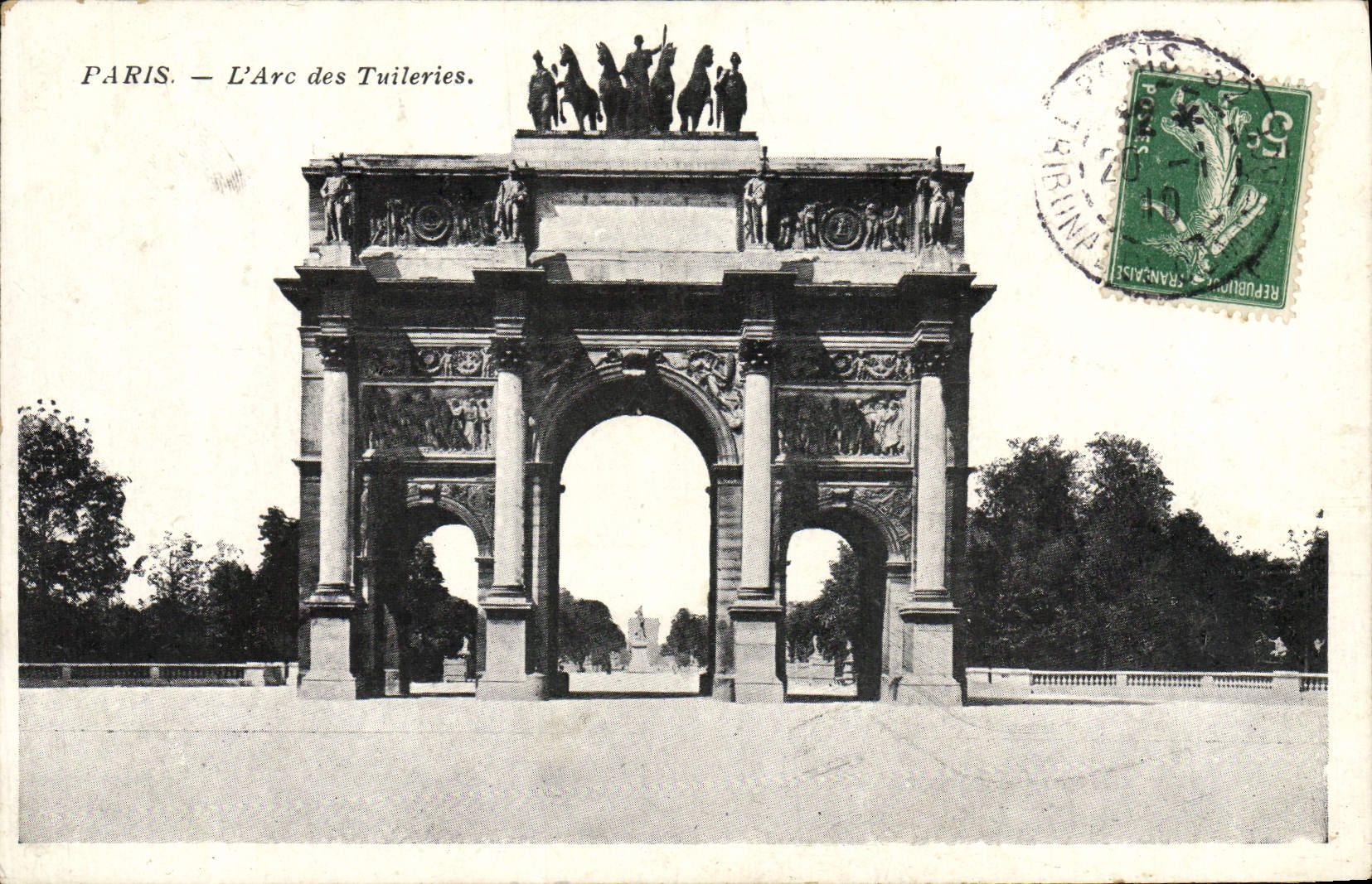 CPA Paris L'Arc des Tuileries