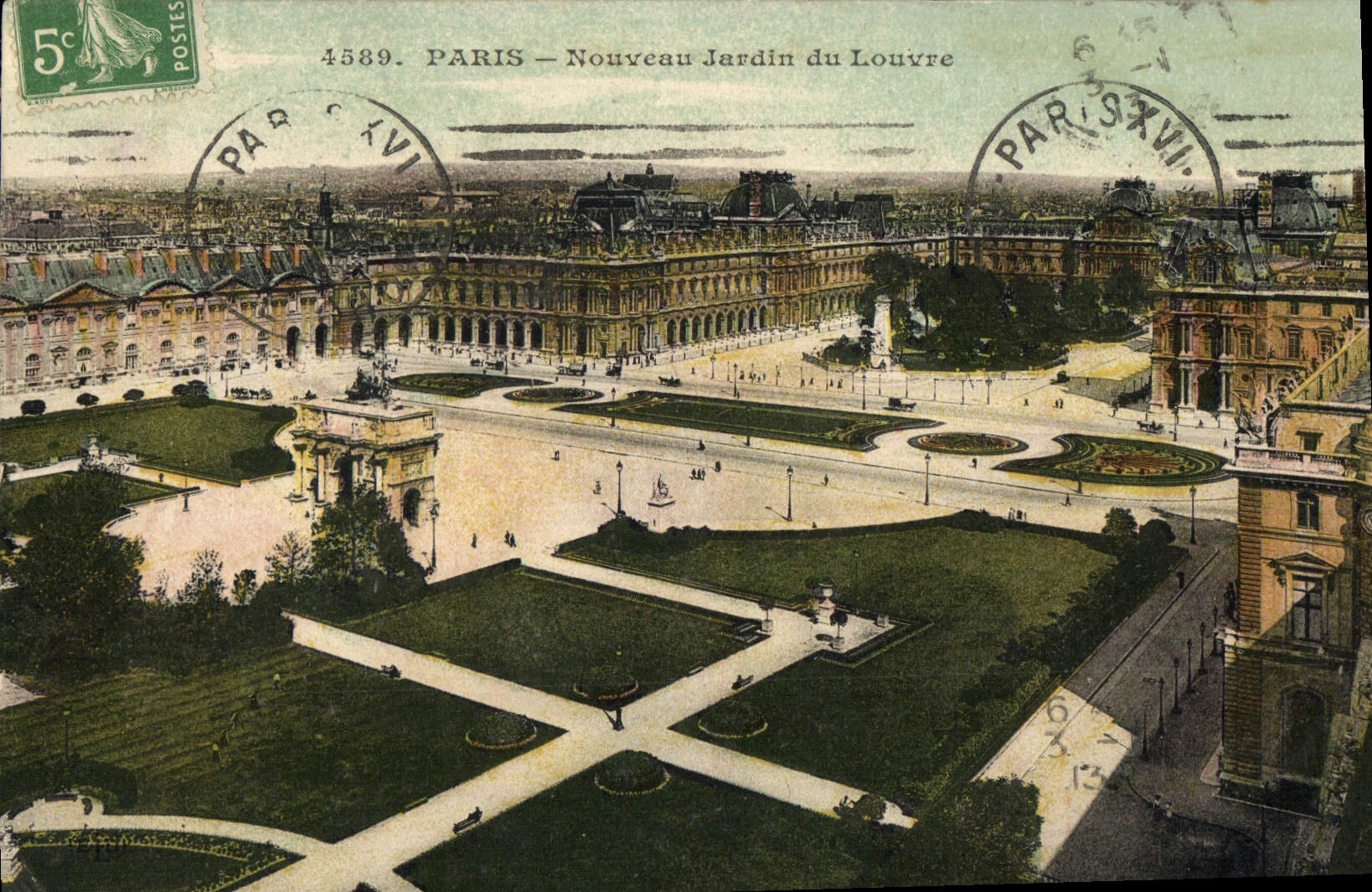 CPA Paris Nouveau Jardin du Louvre