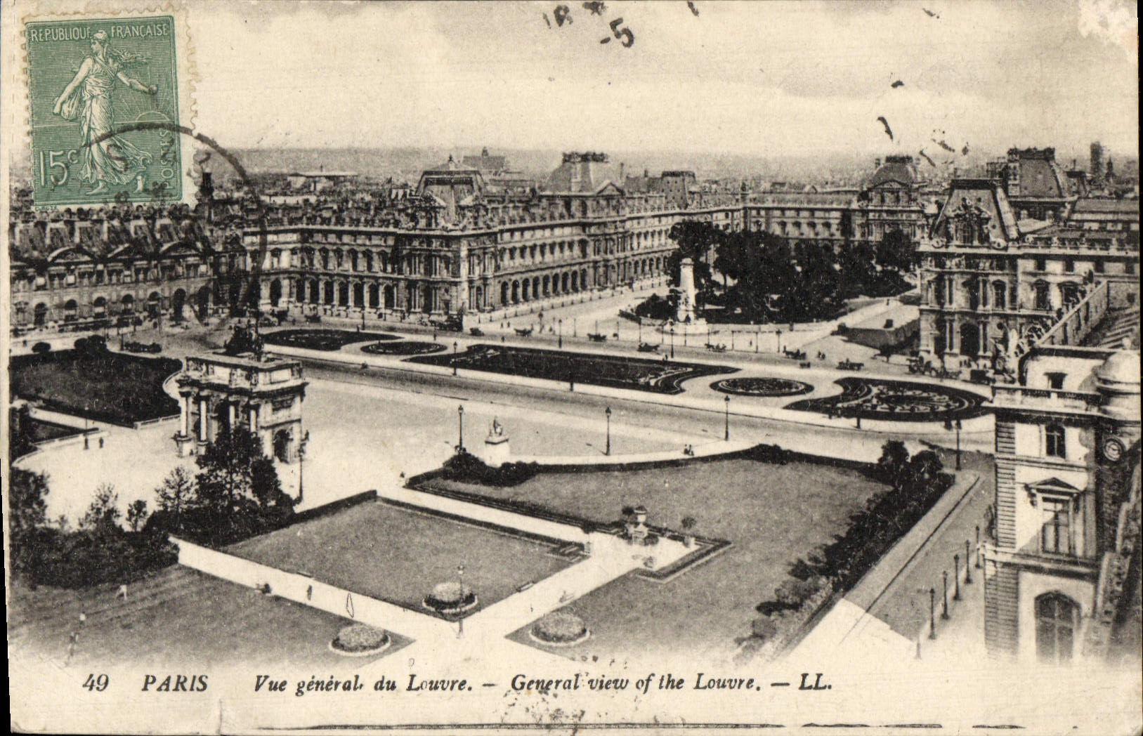 CPA Paris Vue Generale du Louvre