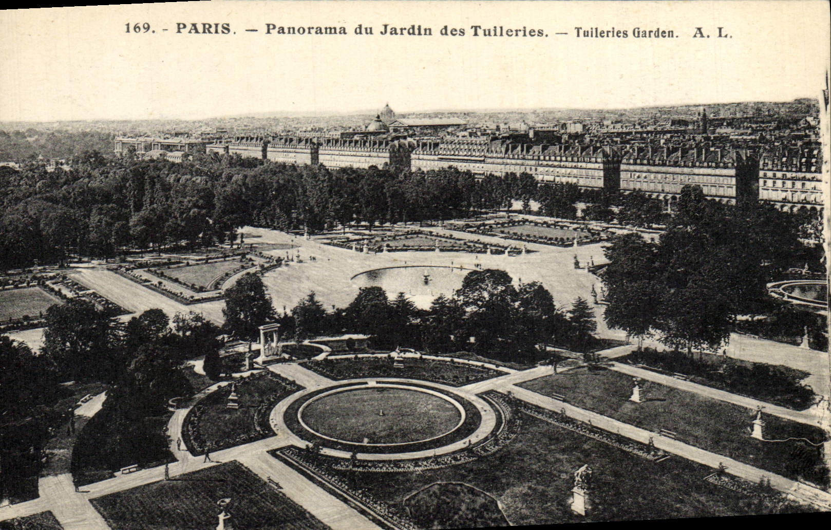 CPA Paris Panorama du Jardin des Tuileries