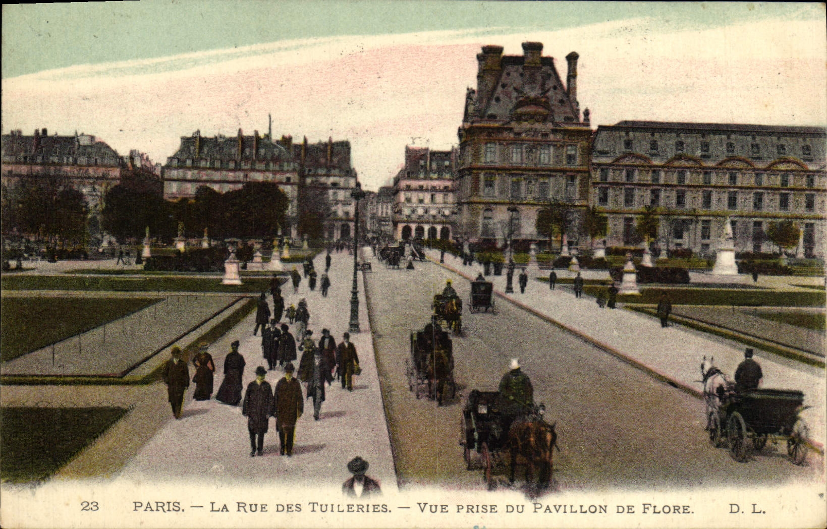 CPA Paris La Rue Des Tuileries Vue Prise du Pavillon de Flore
