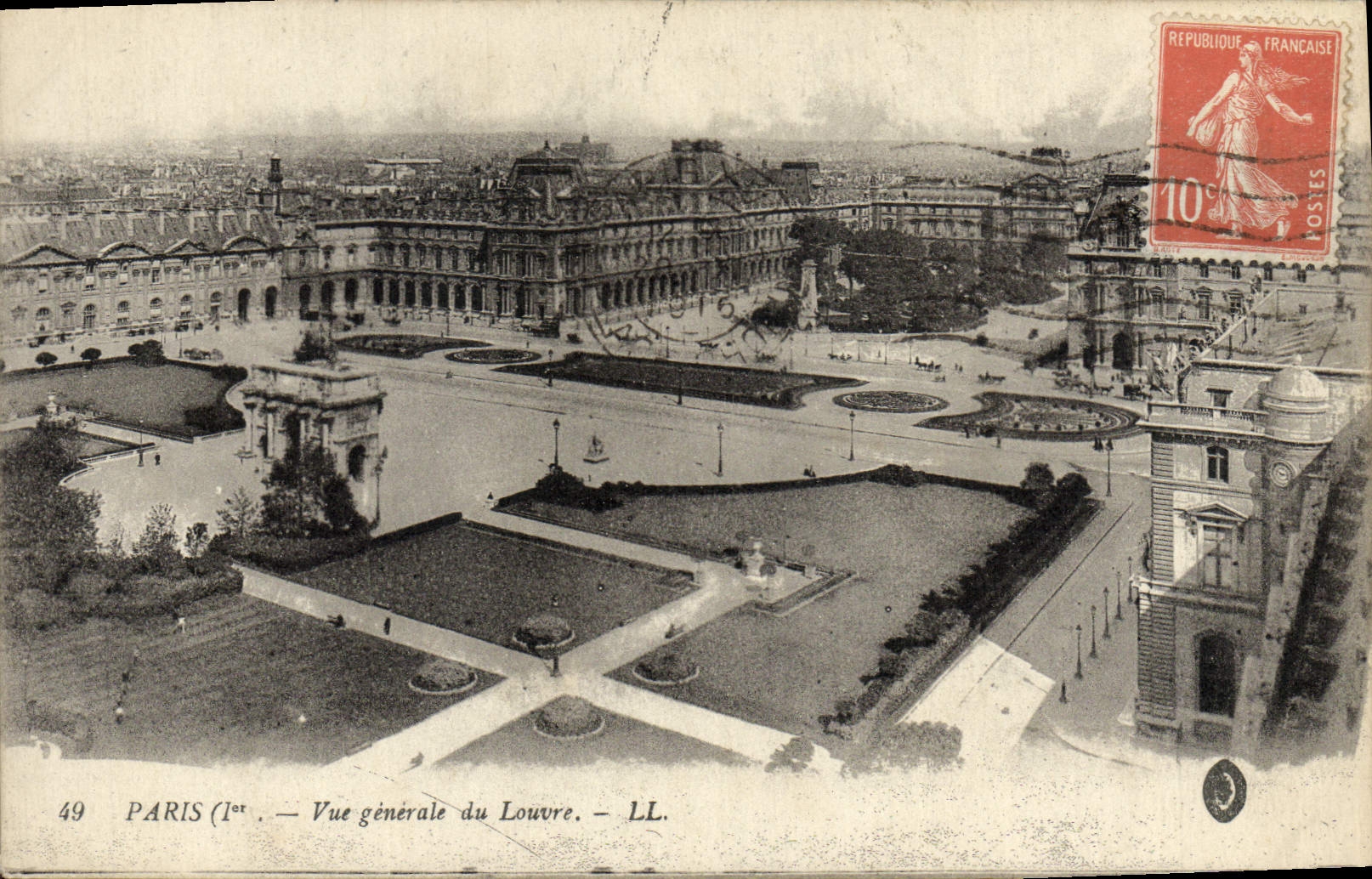 CPA Paris Vue Generale du Louvre