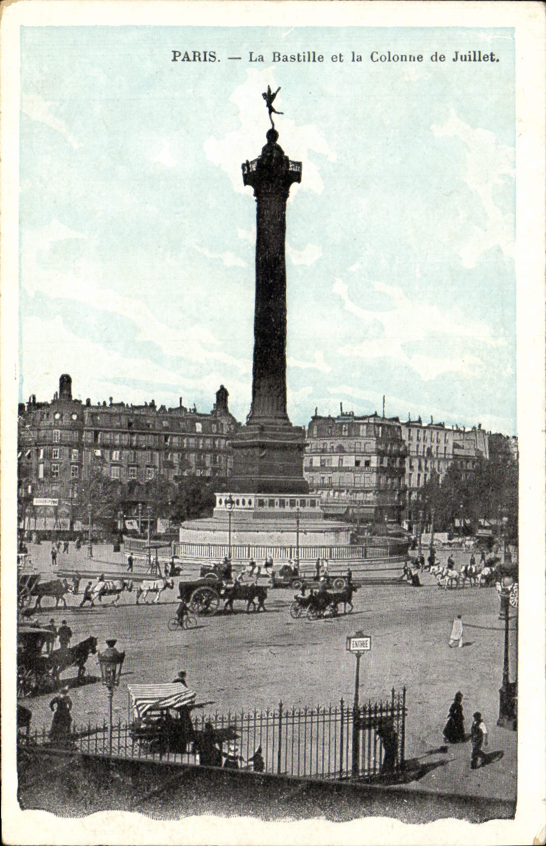 CPA Paris La Bastille et la Colonne de Juillet