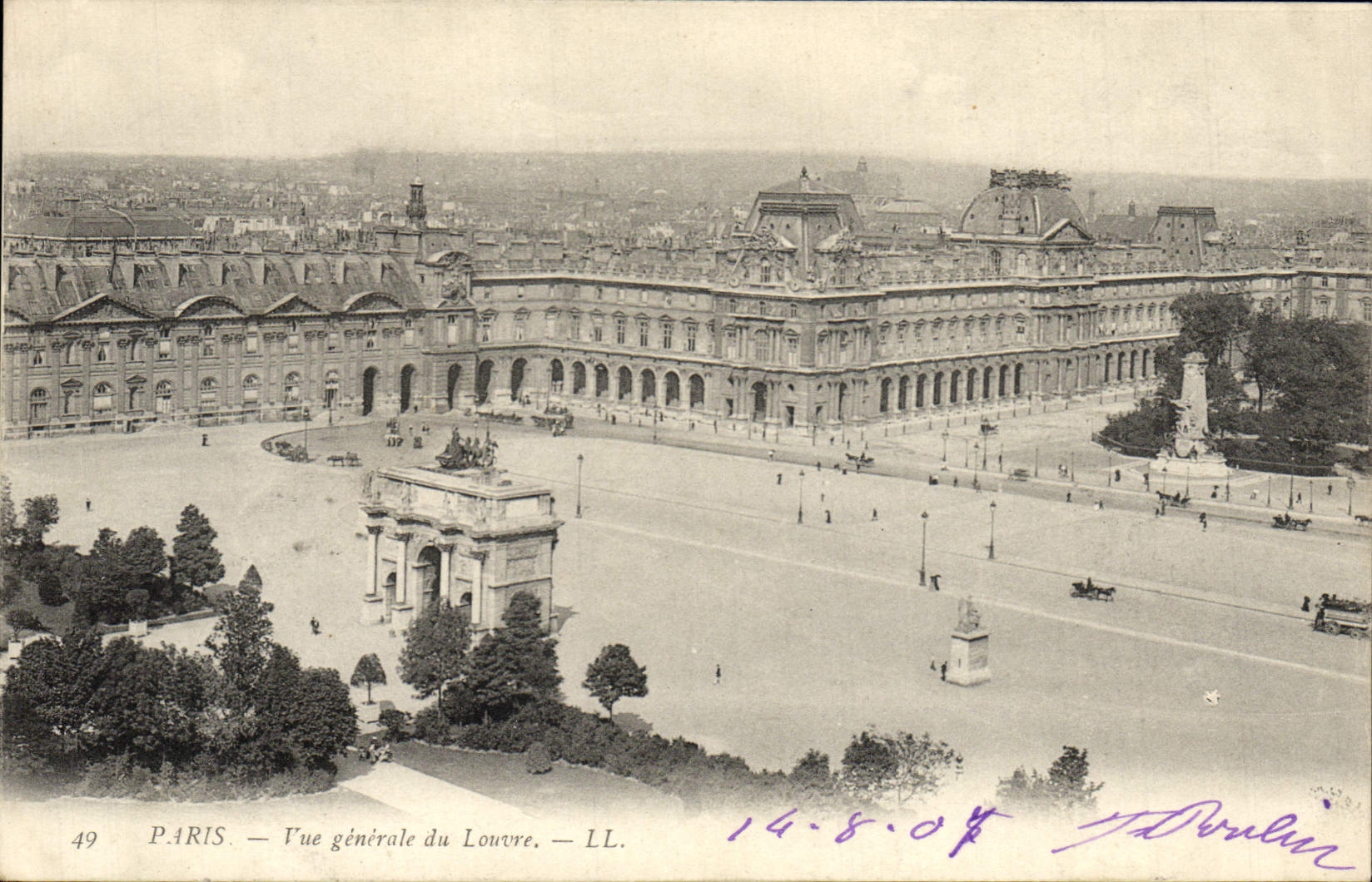 CPA Paris Vue Generale du Louvre