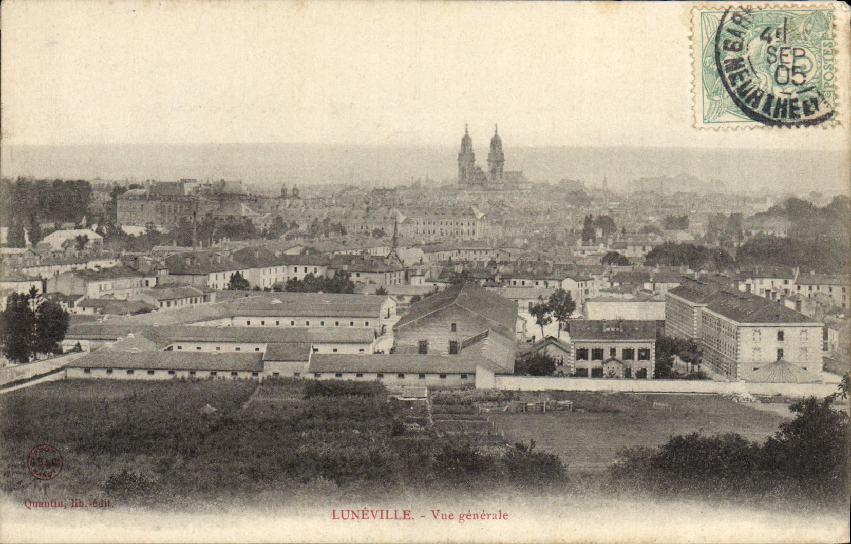 VINTAGE POSTCARD Luneville View