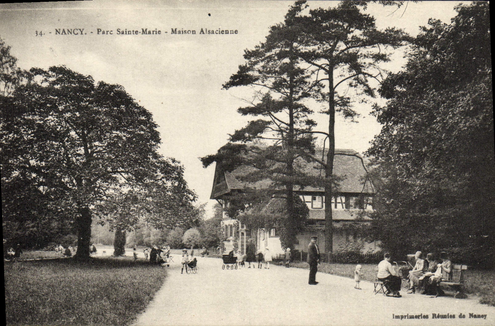 CPA Nancy Parc Sainte Marie Maison Alsacienne
