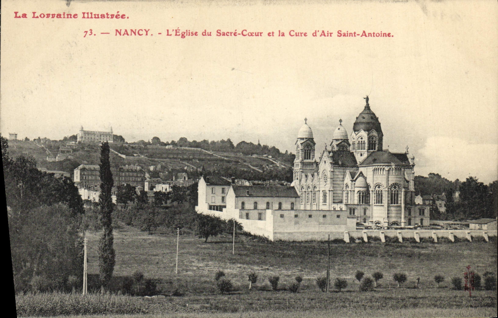 POSTAL Nancy de la VENDIMIA la iglesia del corazón de la consagración y la curación del aire santo Antonio