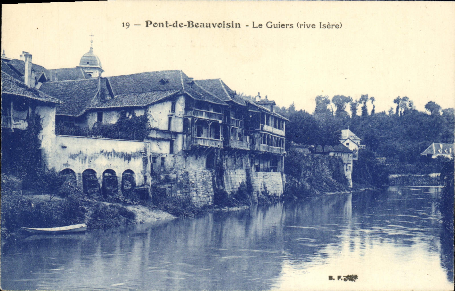 VINTAGE POSTCARD Bridge De Beauvoision Guiers