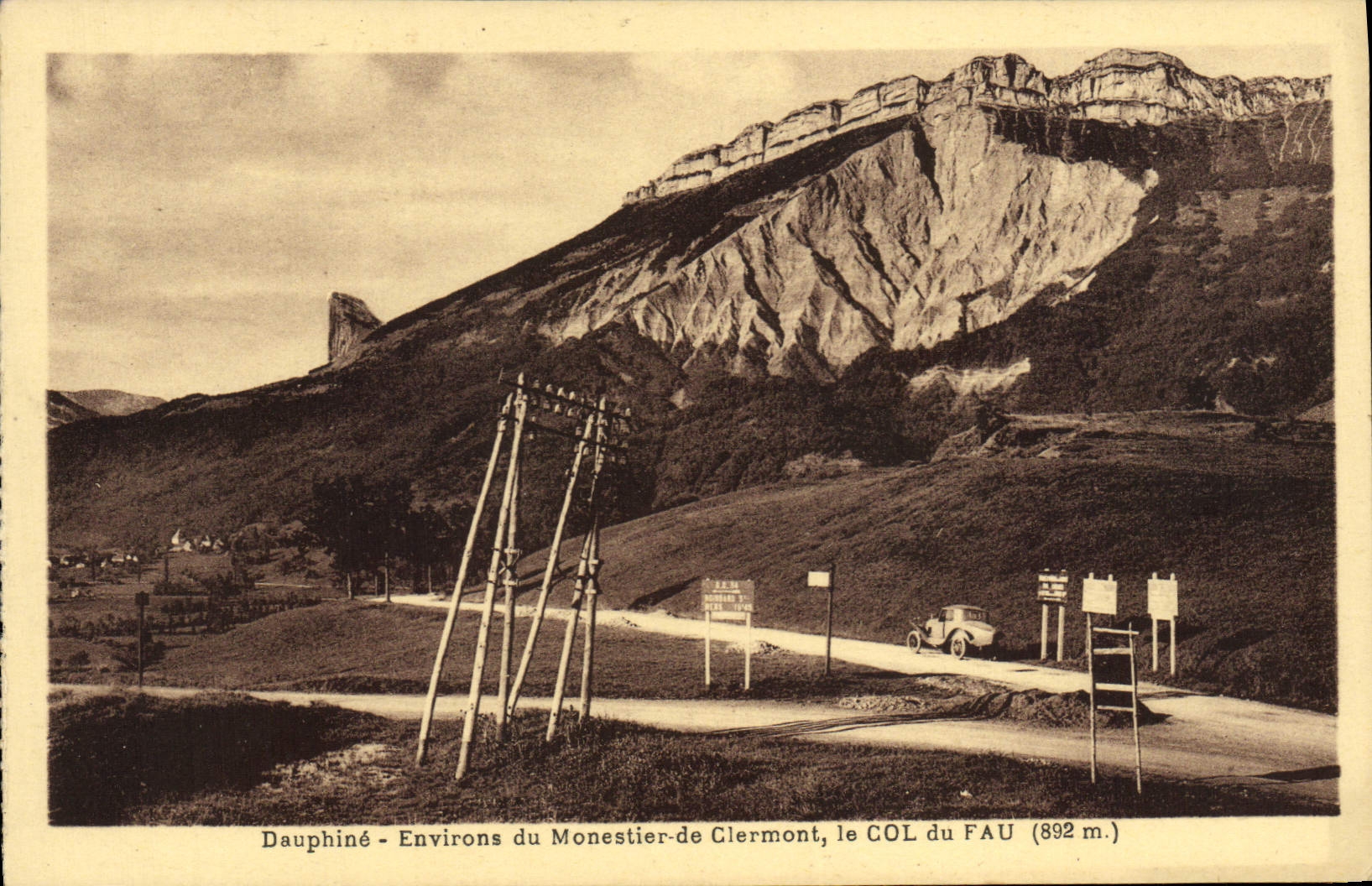 VINTAGE POSTCARD Dauphine Surroundings of Monestier de Cemont the Collar of Fau