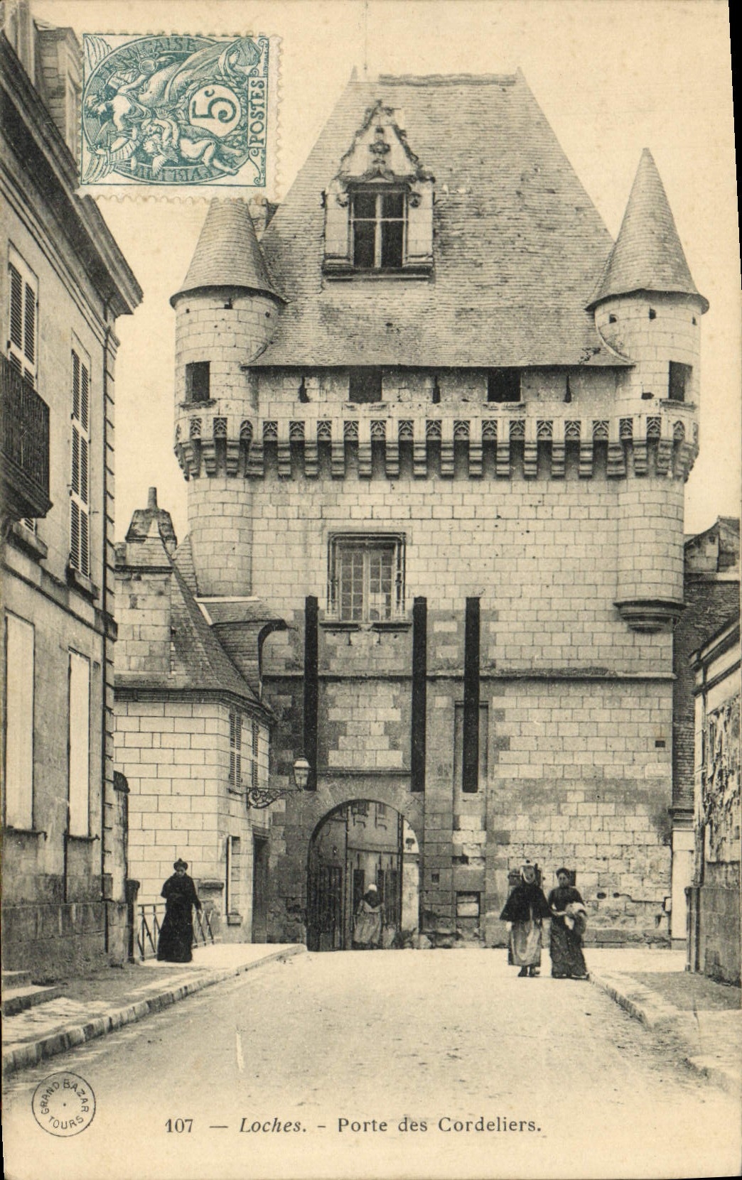 La POSTAL Loches de la VENDIMIA lleva de Cordeliers