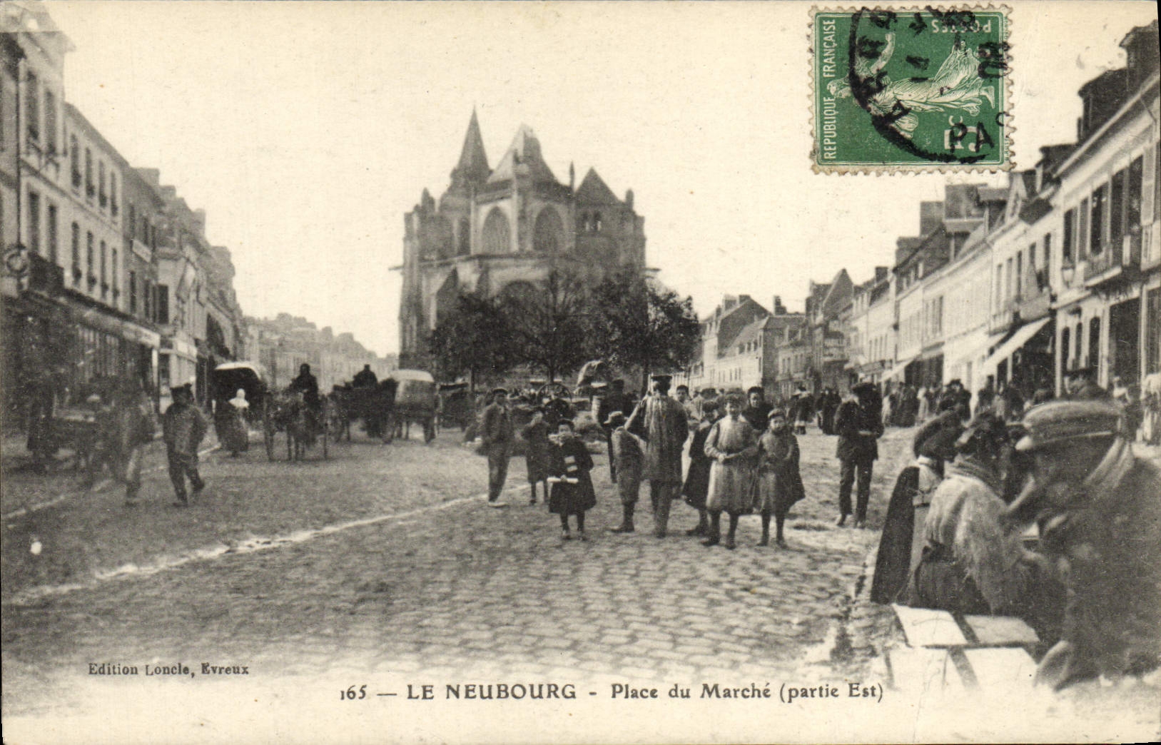 Mercado de los lugares de Neubourg de la POSTAL de la VENDIMIA