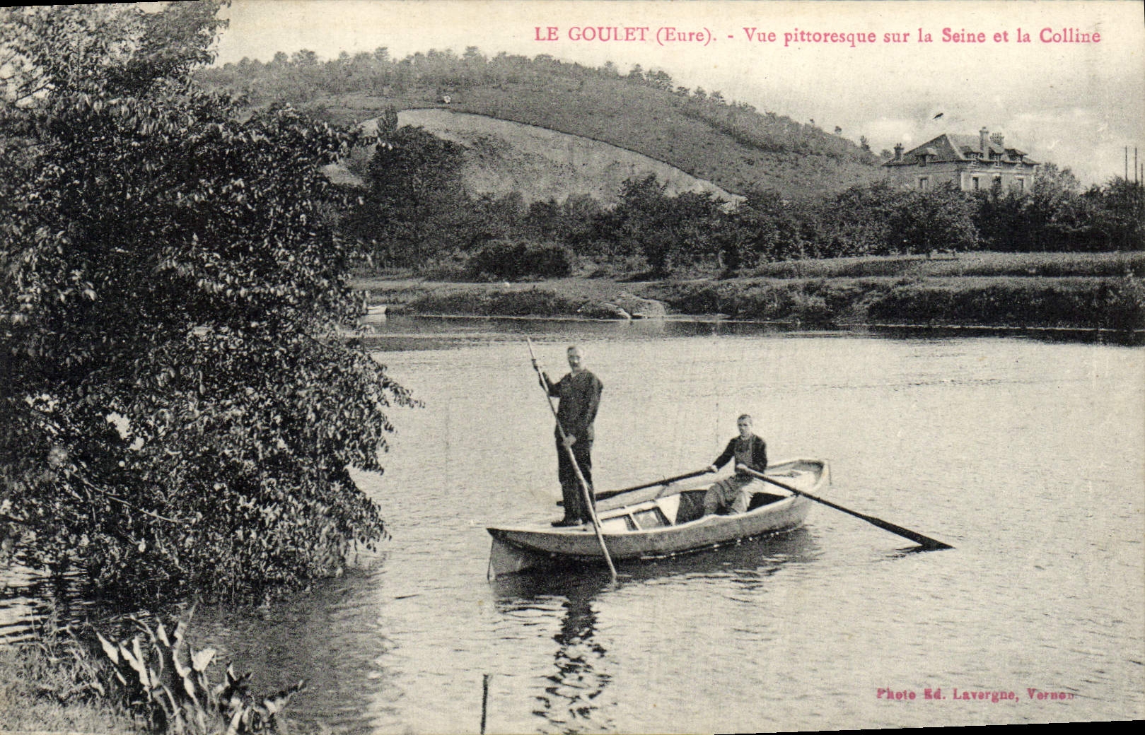 CPA Le Goulet Vue pitroresque sur la Seine et la Colline