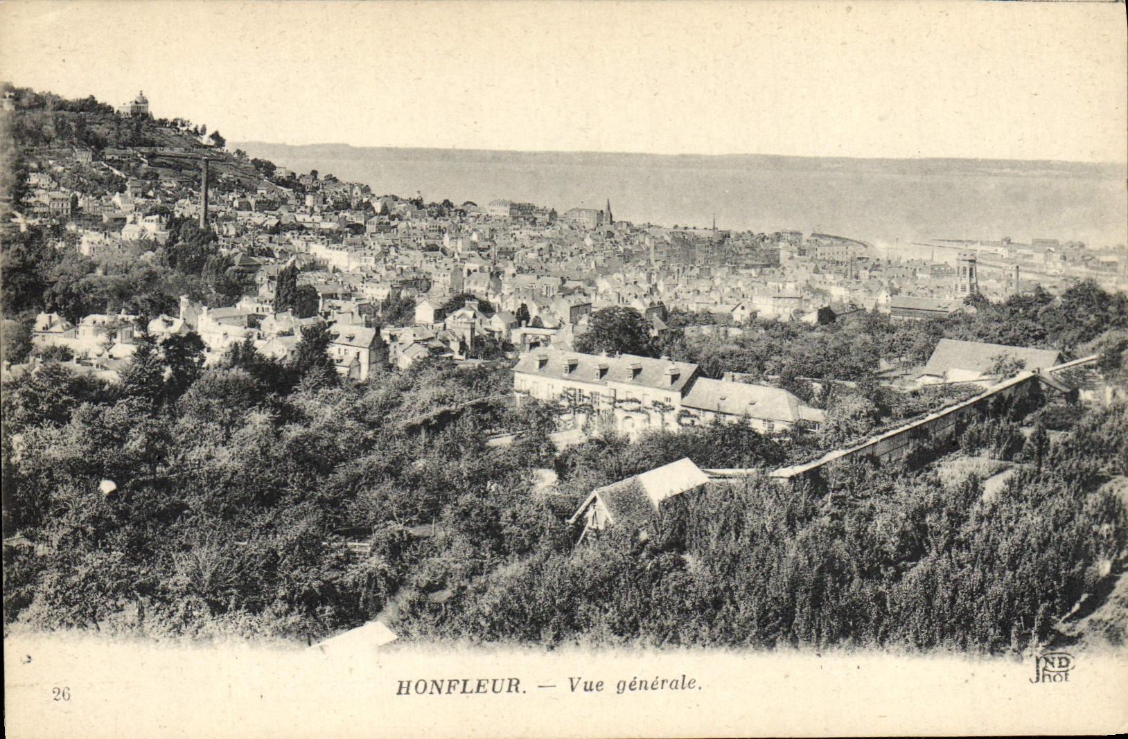 VINTAGE POSTCARD Honfleur View
