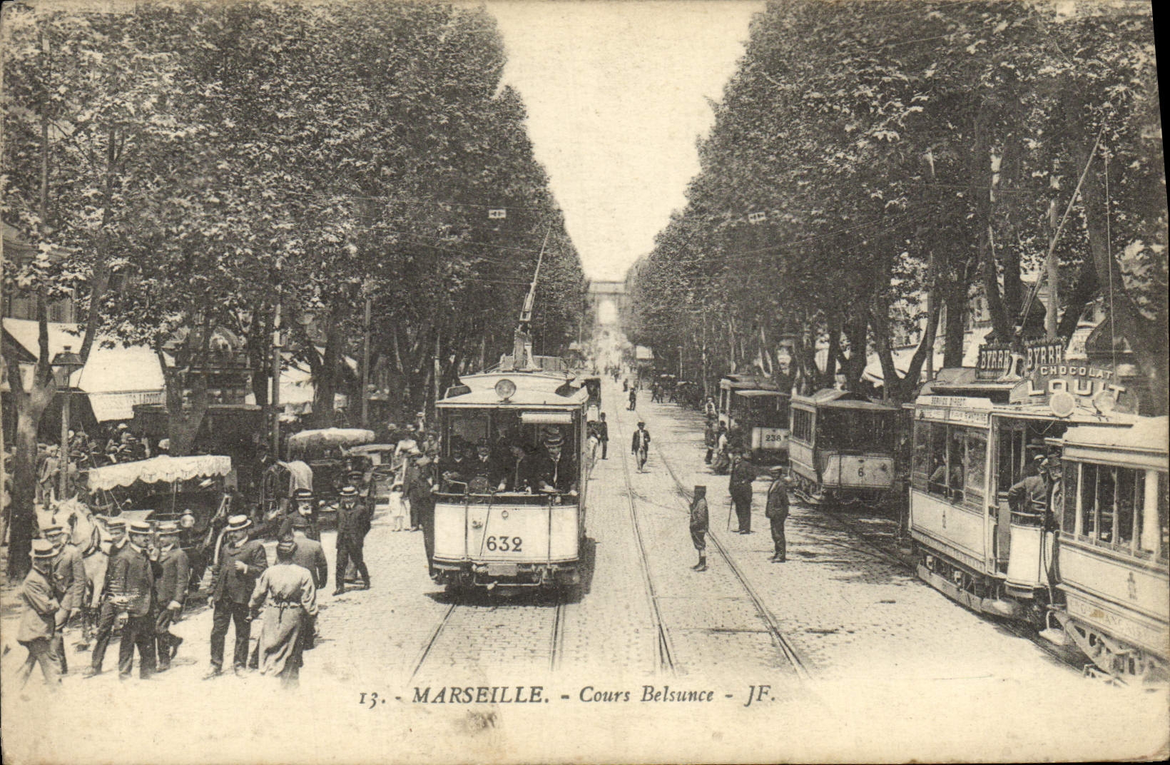 CPA Marseille Cours Belsunce Tramways