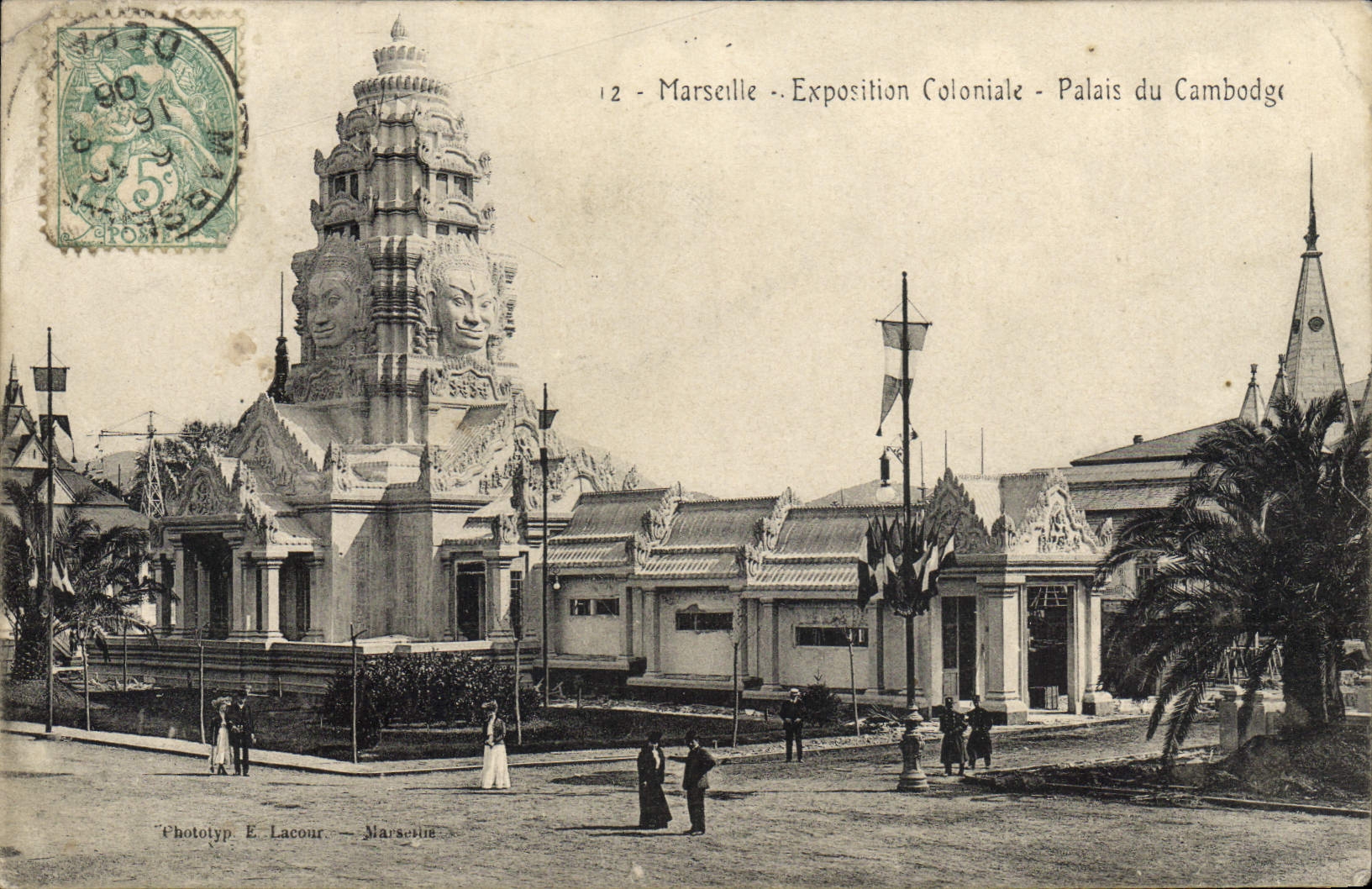 CPA Marseille Exposition Coloniale Palais du Cambodge