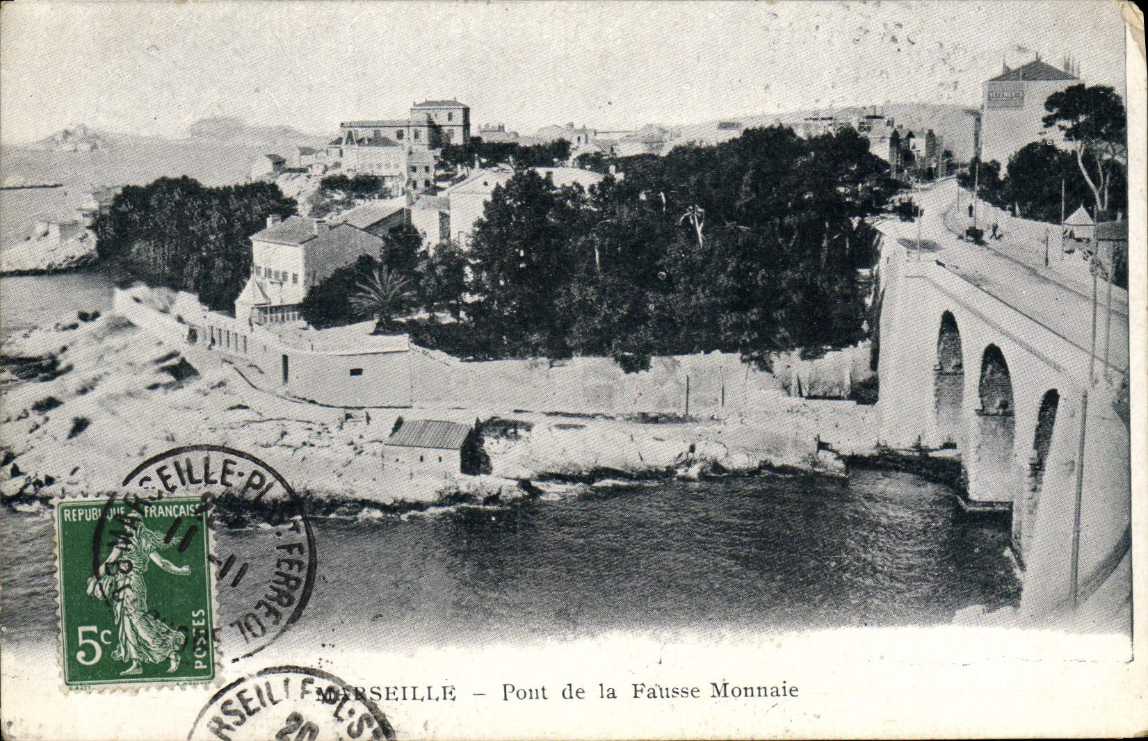 CPA Marseille Pont De La Fausse Monnaie