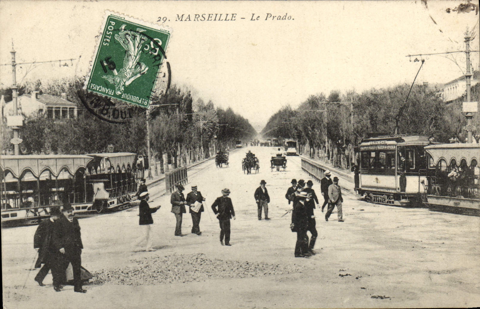 CPA Marseille Le Prado Tramway