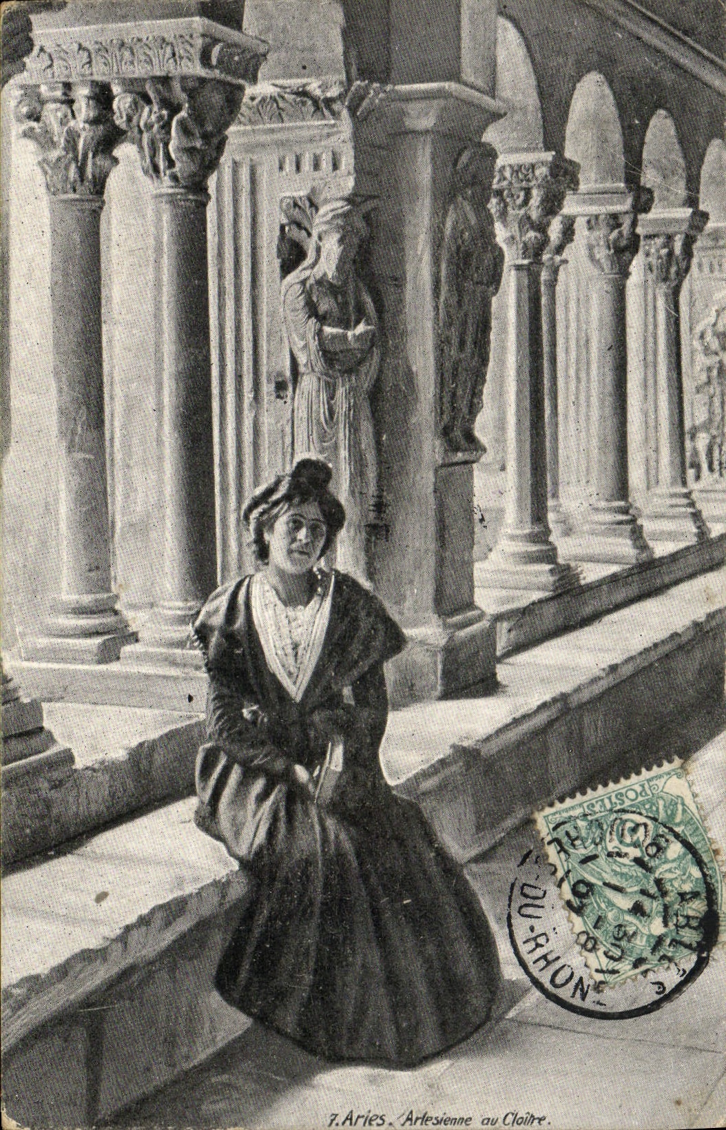 VINTAGE POSTCARD Arles Arlesienne With the Cloister Folklore