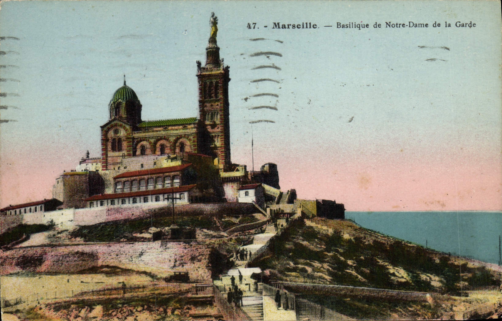 CPA Marseille Basilique De Notre Dame De La Garde