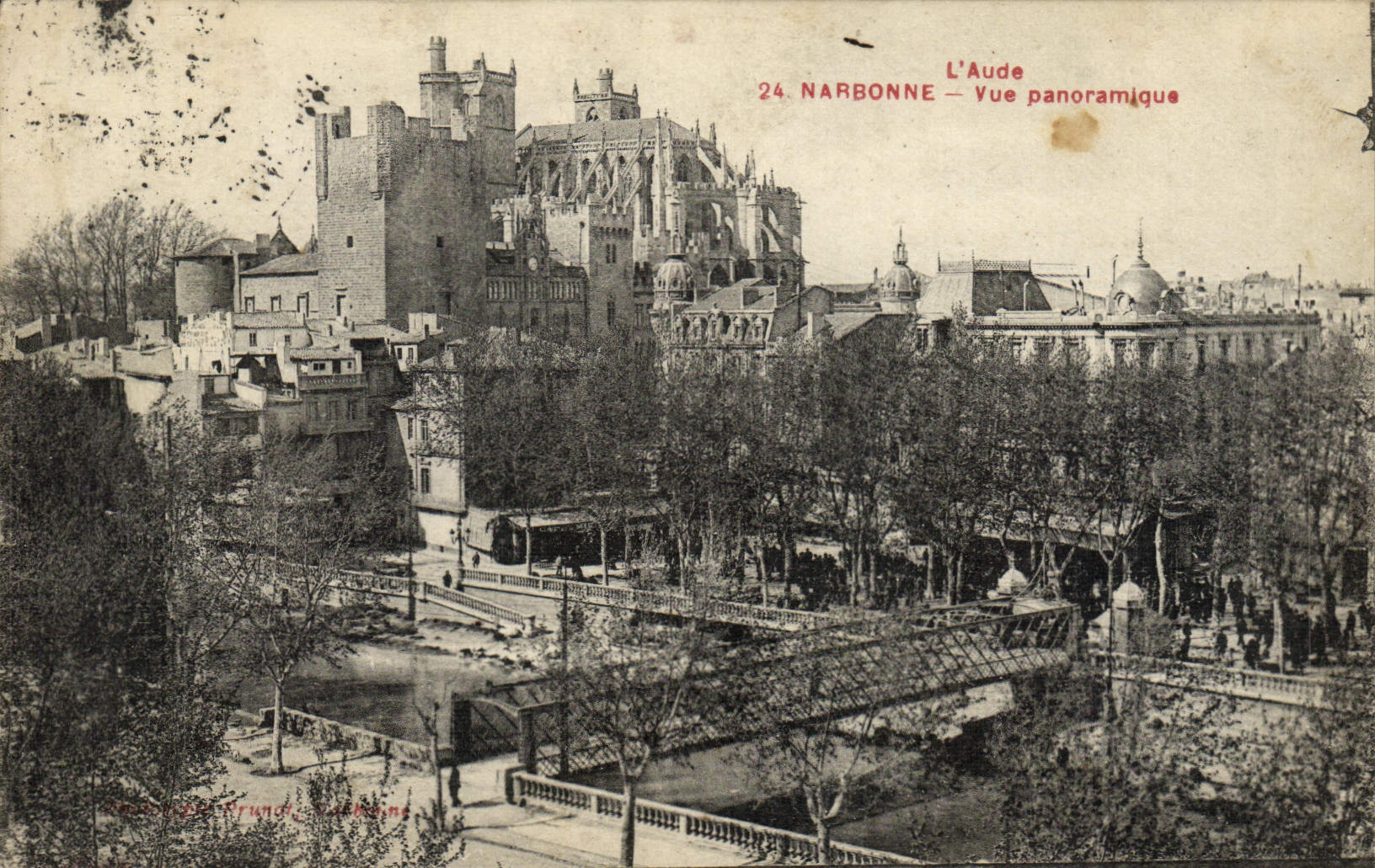 CPA L'Aude Narbonne Vue Panoramique