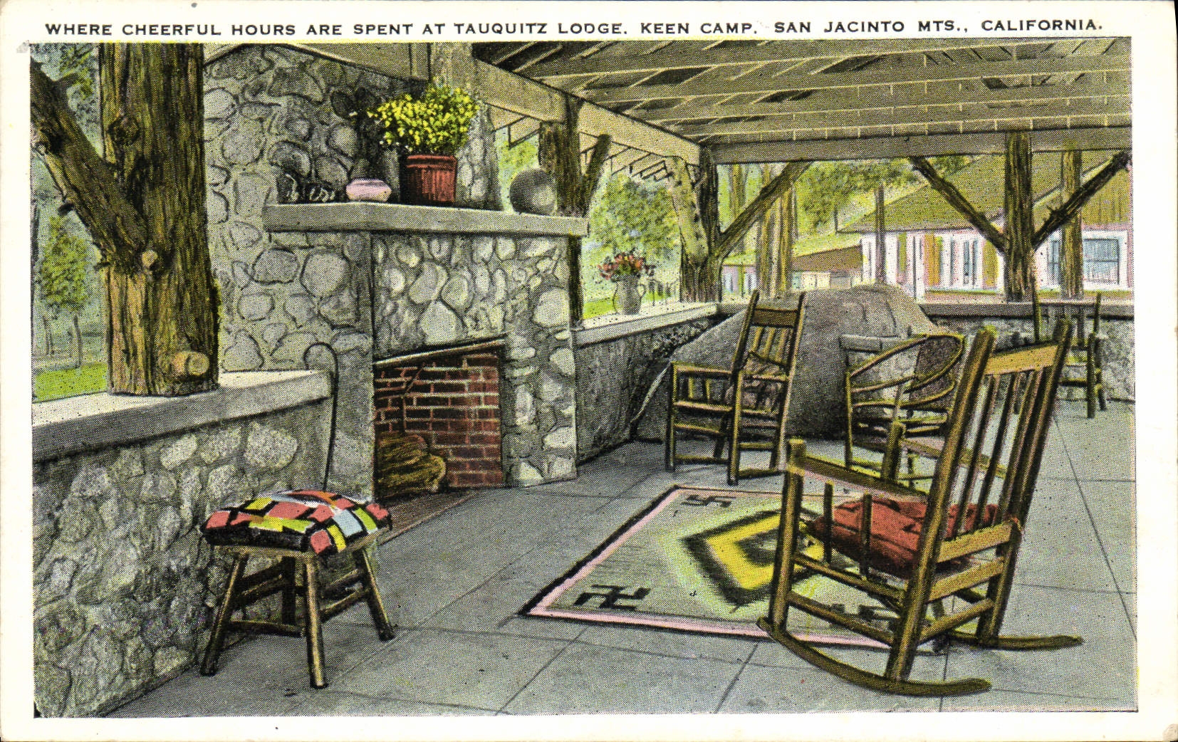 CPA Where Cheerful Hours Are Spent At Tauquitz Lodge Keen Camp San Jacinto Mts California