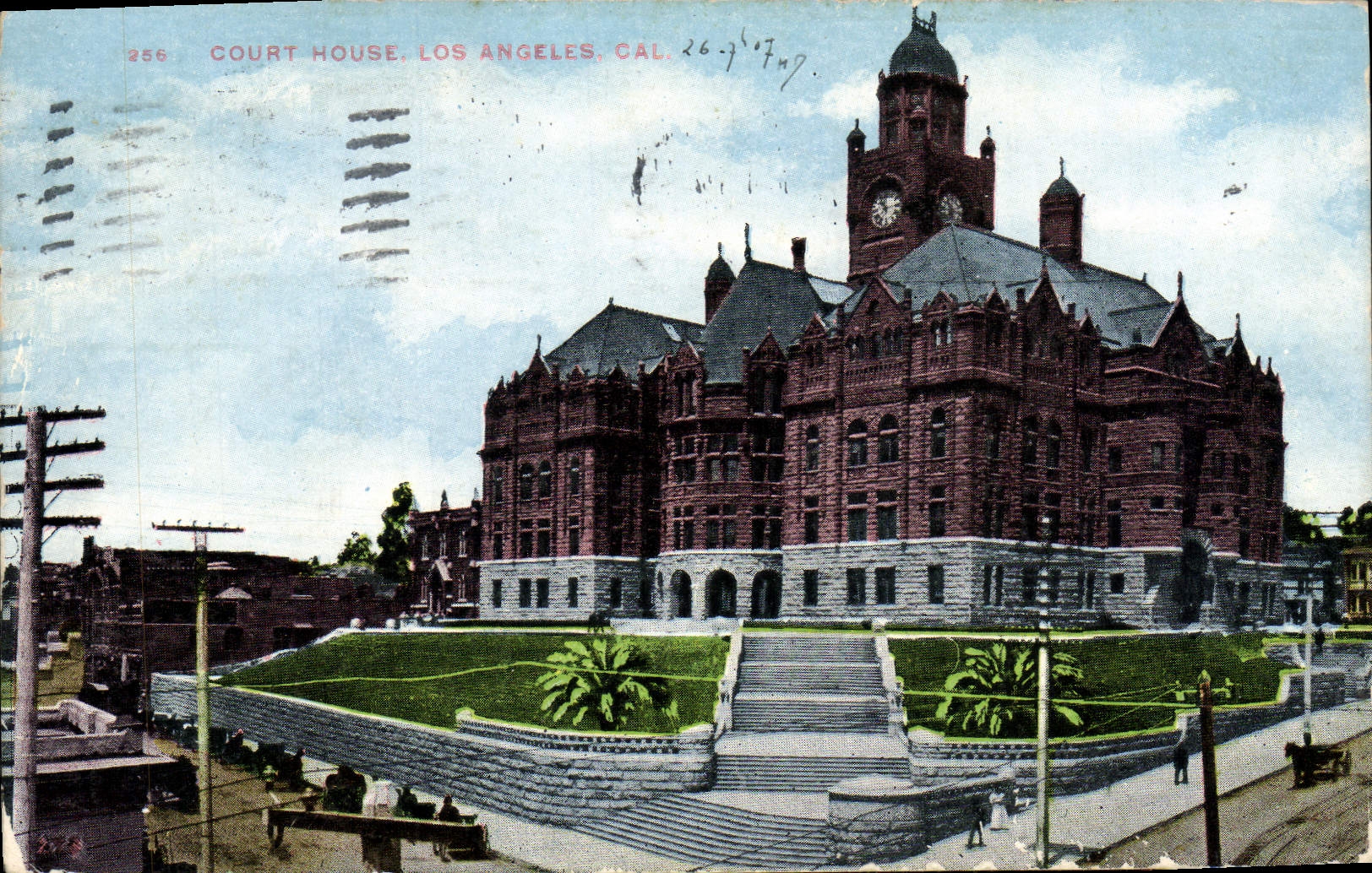Casa Los Ángeles California del cortocircuito de la POSTAL de la VENDIMIA
