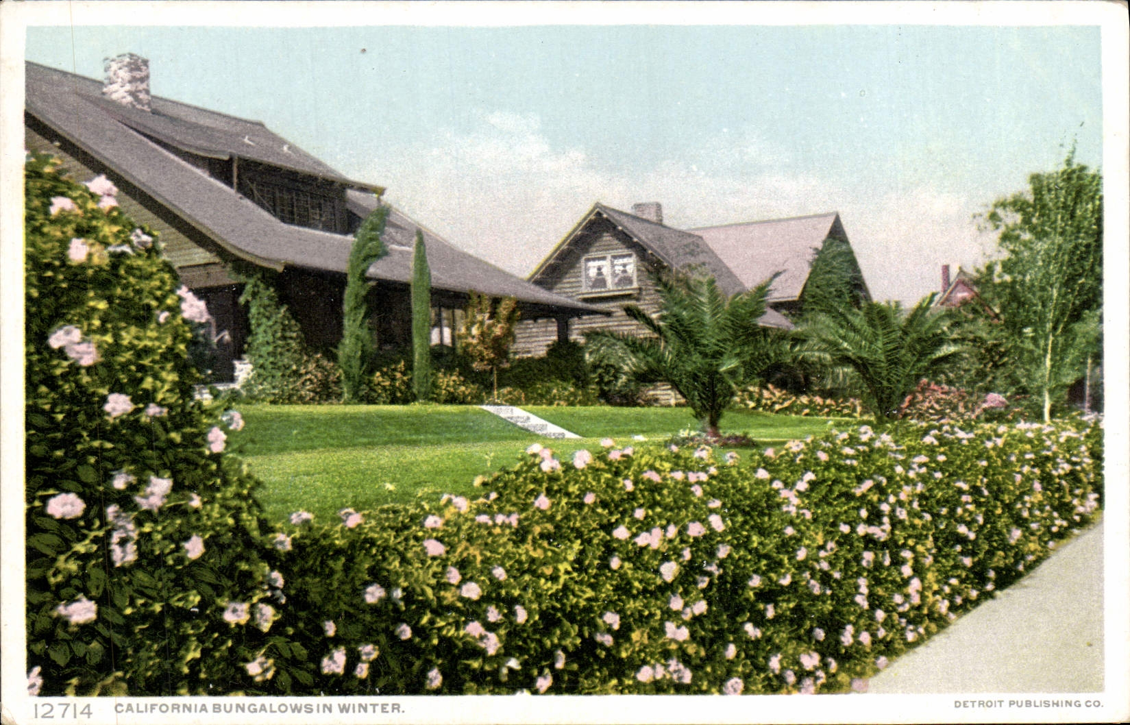 CPA California Bungalows Winter