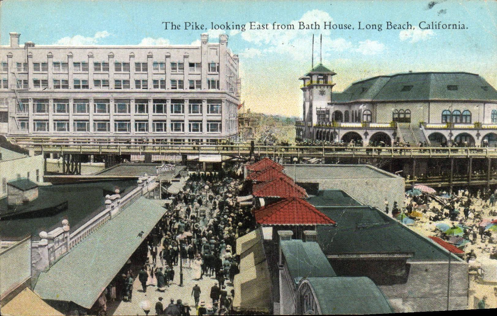 CPA The Pike Looking East From Bath House Long Beach California