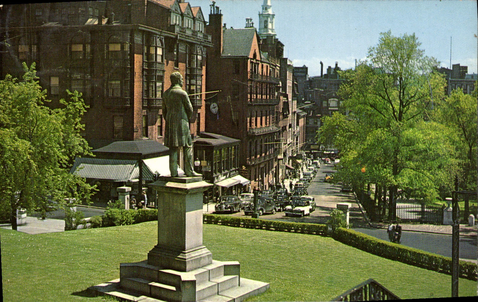 MODERN CARD Park Street Boston Farmhouse Ace Seen The Foot Off The State House Beacon' S street