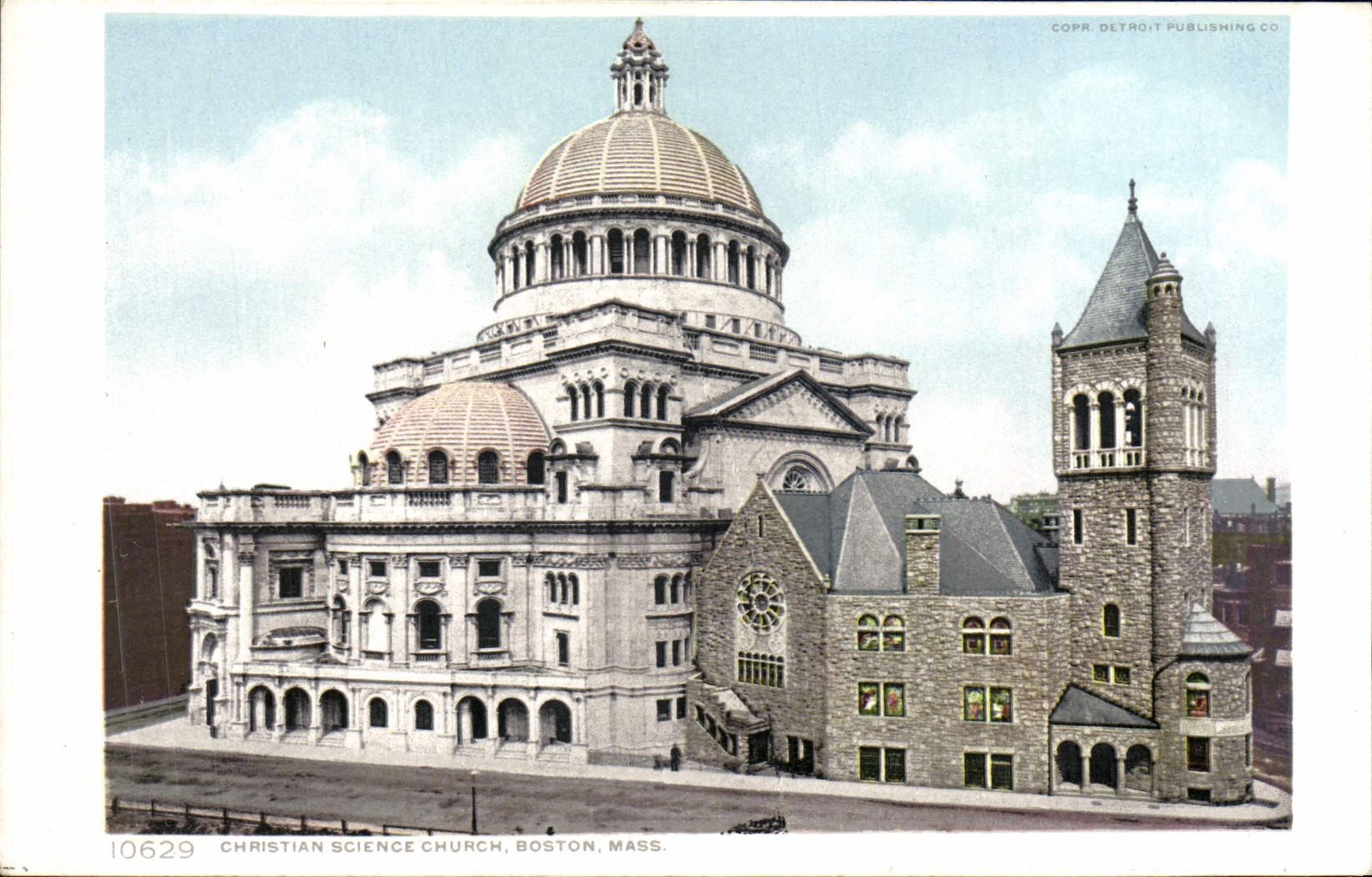 VINTAGE POSTCARD Christian Science Church Boston Farmhouse