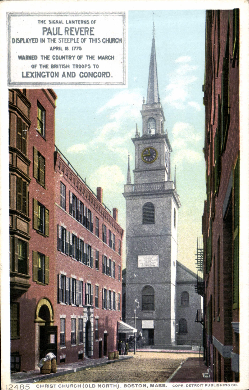 VINTAGE POSTCARD Christ Church Boston