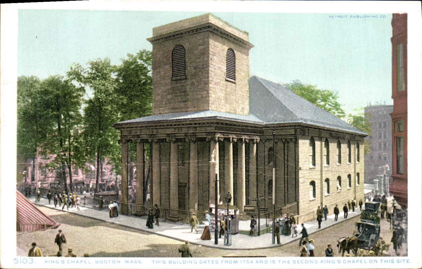 VINTAGE POSTCARD Boston Farmhouse King' S chapel